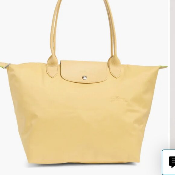 Pale Yellow LONGCHAMP Le Pliage Original M Tote bag new - Picture 1 of 4